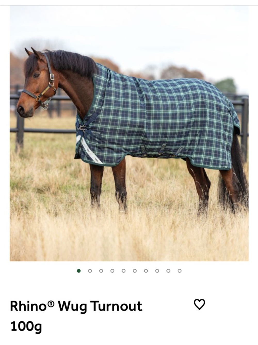 Horseware 75” 100g Rhino Wug T/O Lite w/Leg Arches Plaid